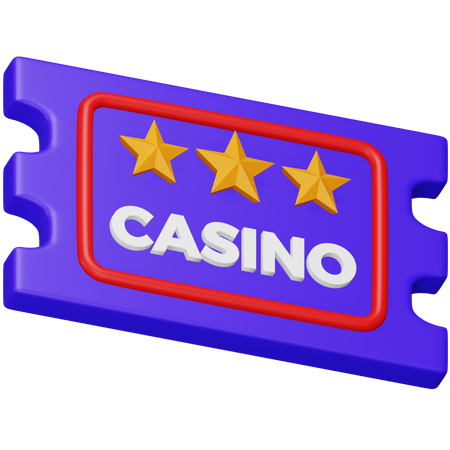 Billet de casino  3D Icon