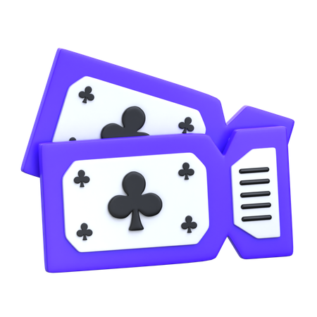 Billet de casino  3D Icon
