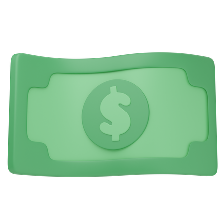 Billet d'un dollar  3D Icon