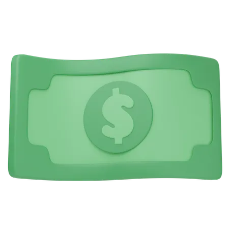 Billet d'un dollar  3D Icon