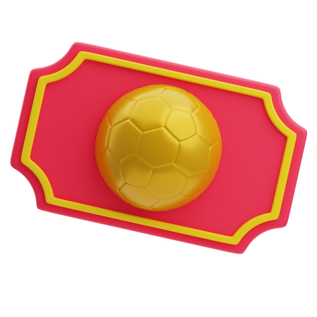 Billet de football  3D Icon