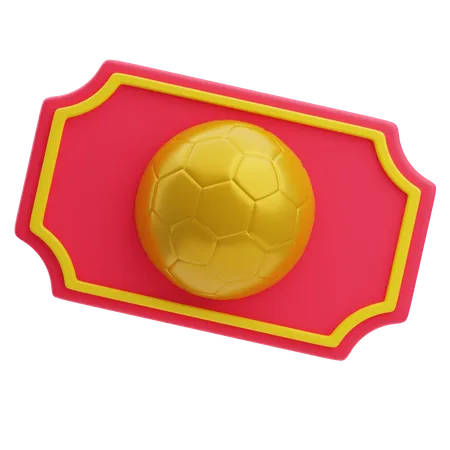 Billet de football  3D Icon