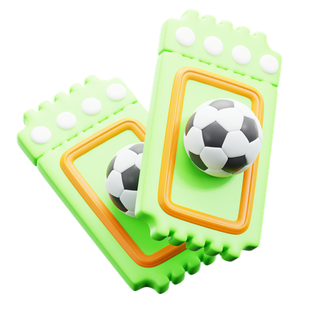 Billet de football  3D Icon