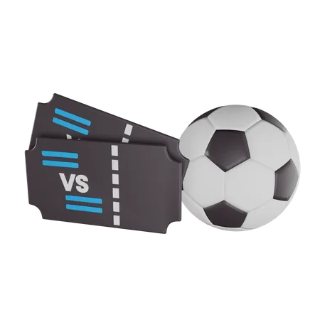 Billet de football  3D Icon