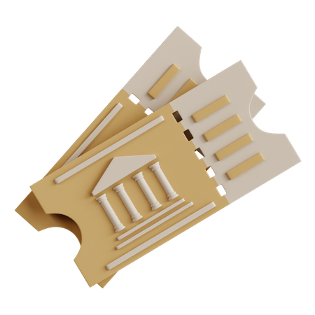 Billet de musée  3D Icon