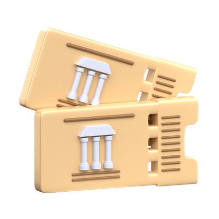 Billet de musée  3D Icon