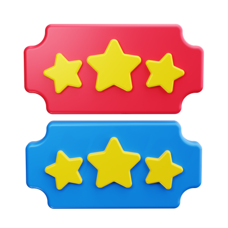 Billet de tombola  3D Icon