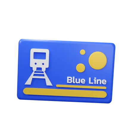 Billet de train  3D Icon