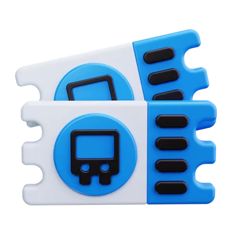 Billet de train  3D Icon