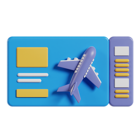 Billet de voyage  3D Icon