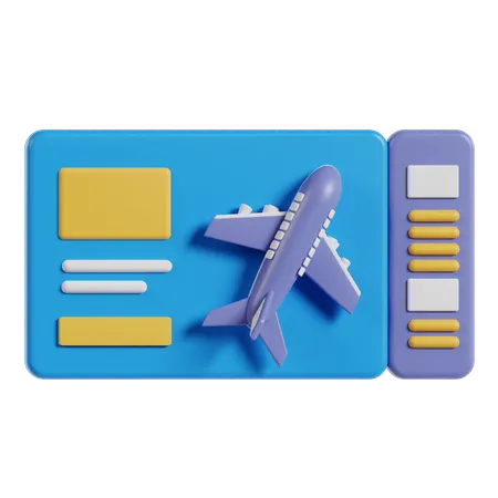 Billet de voyage  3D Icon