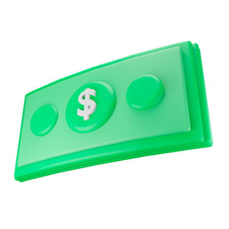 Billet d'un dollar  3D Icon