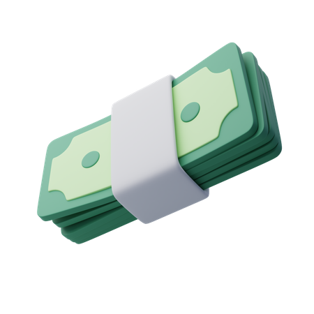 Billet de banque en dollars  3D Icon