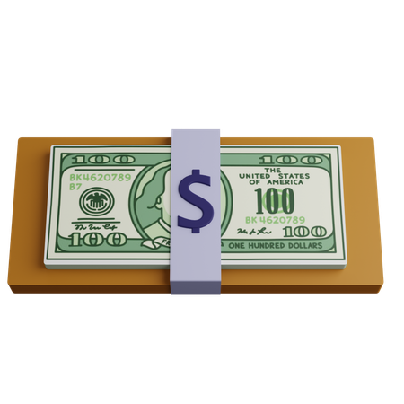 Billet d'un dollar  3D Icon