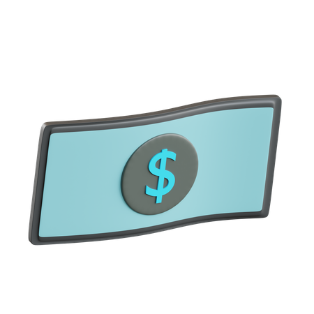 Billet d'un dollar  3D Icon