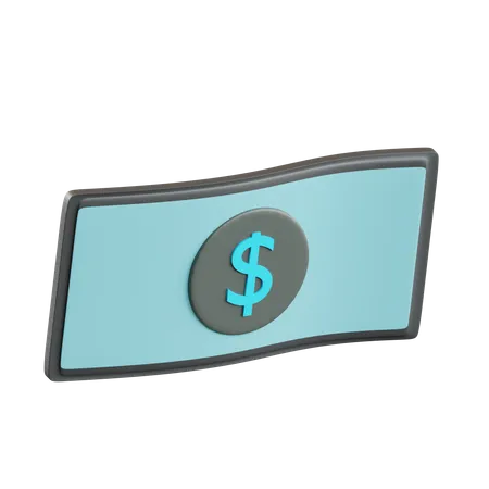 Billet d'un dollar  3D Icon