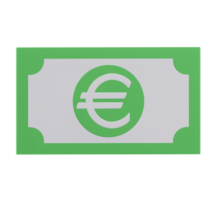 Billet en euros  3D Icon