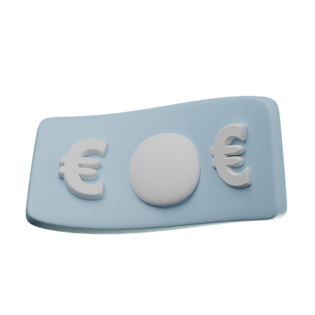 Billet en euros  3D Icon