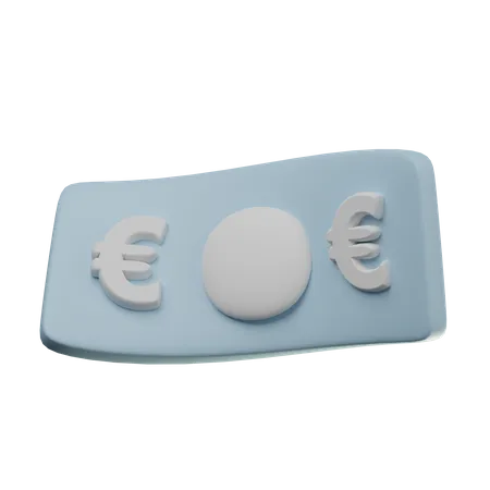 Billet en euros  3D Icon