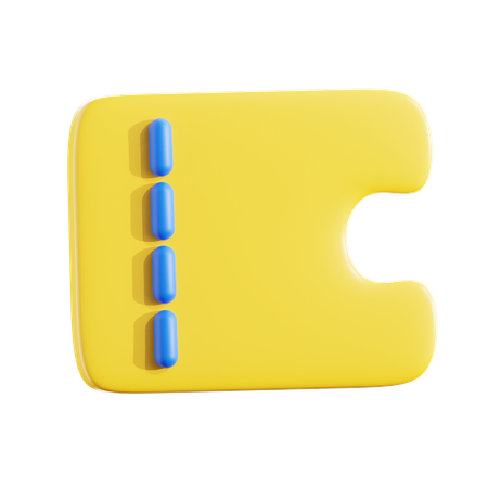 Boleto  3D Icon