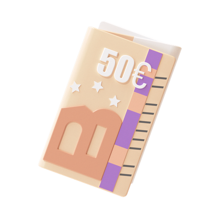 Billete de 50 libras  3D Icon