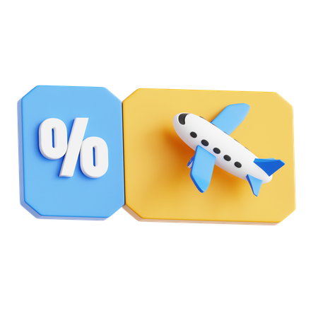 Billete de avión  3D Icon