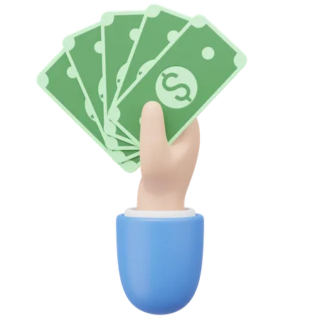 Billete de mano  3D Icon