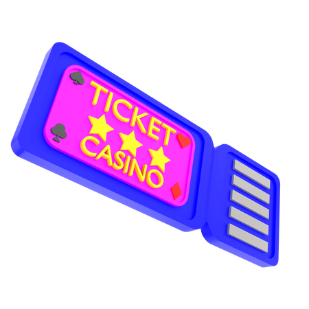 Boleto de casino  3D Icon