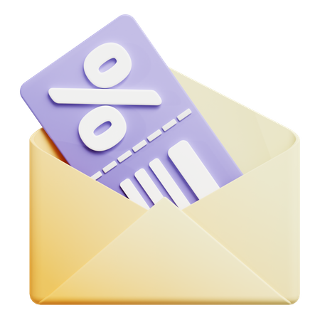 Billete de descuento  3D Icon