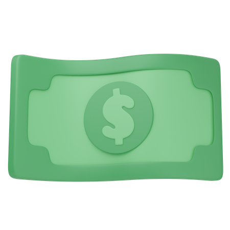 Billete de un dólar  3D Icon
