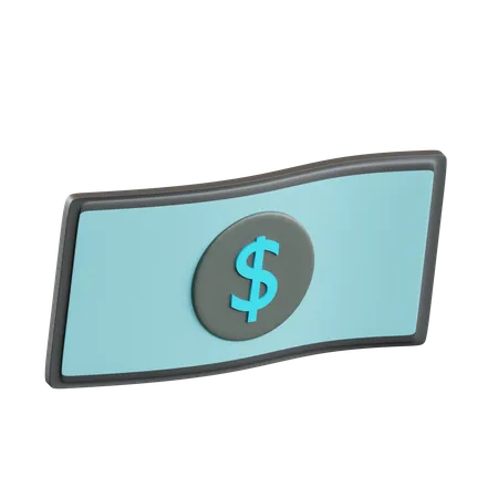 Billete de un dolar  3D Icon