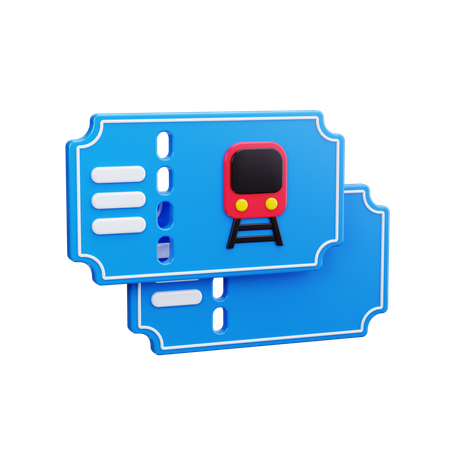 Boleto de tren  3D Icon