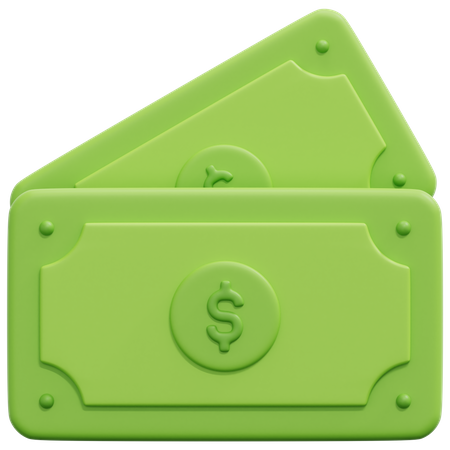 Billete de un dólar  3D Icon