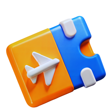 Boleto de viaje  3D Icon