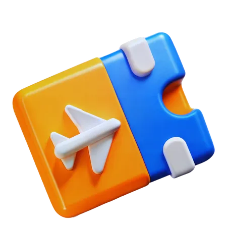 Boleto de viaje  3D Icon