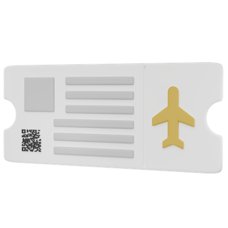 Billete de avión  3D Icon