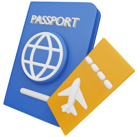 Billete de pasaporte  3D Icon