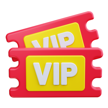 Billete vip  3D Icon