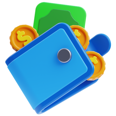 Billetera  3D Icon