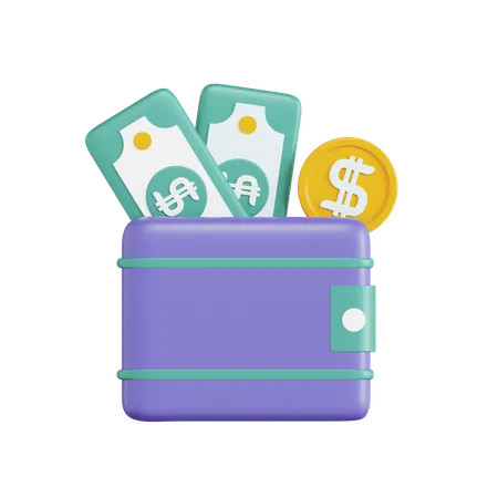 Billetera de dinero  3D Icon