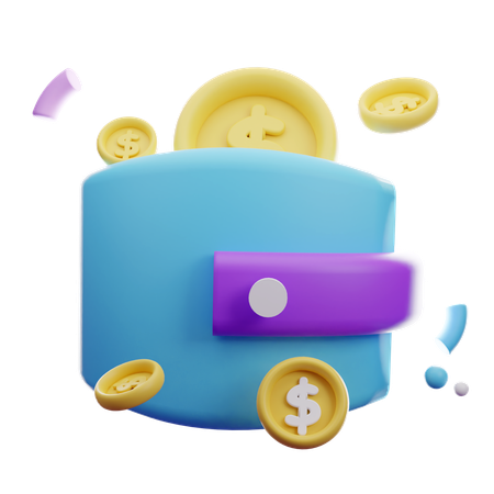 Billetera  3D Icon