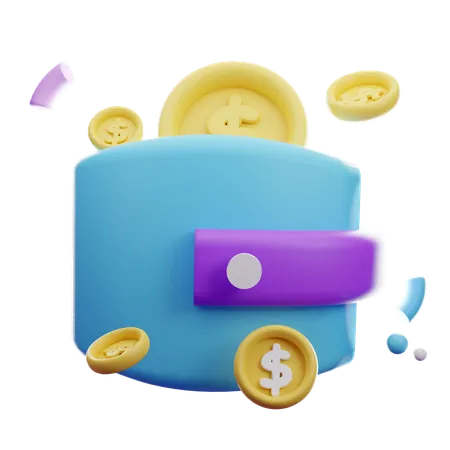 Billetera  3D Icon