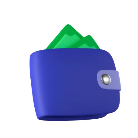 Billetera  3D Icon