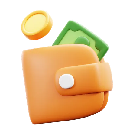 Billetera  3D Icon