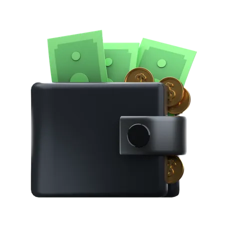 Billetera  3D Icon