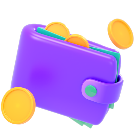 Billetera  3D Icon