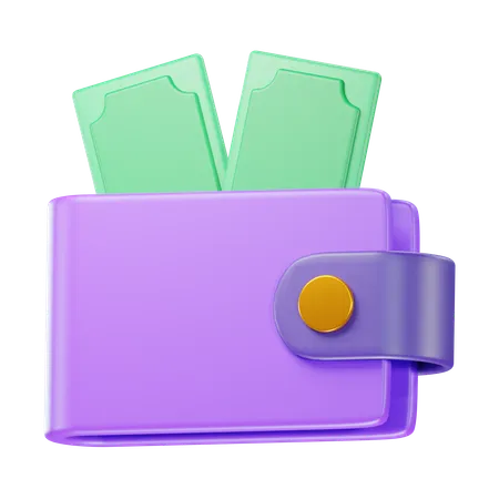 Billetera  3D Icon