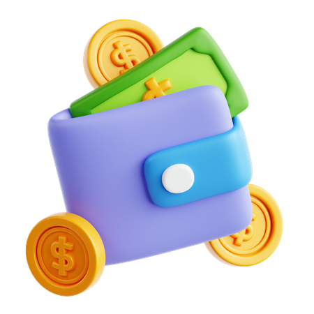 Billetera  3D Icon