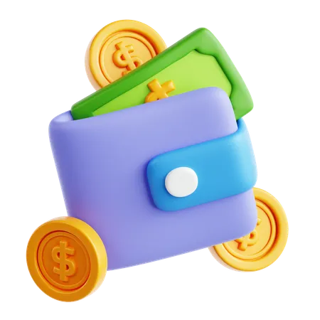 Billetera  3D Icon