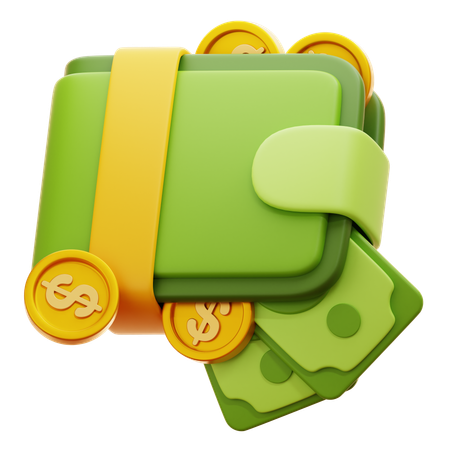 Billetera  3D Icon